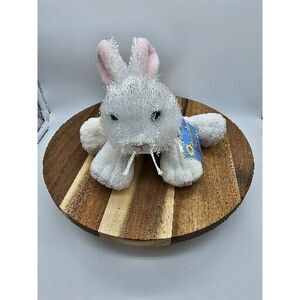 Ganz Webkinz Lil'Kinz Rabbit White Beanbag Plush With Tag Code‎